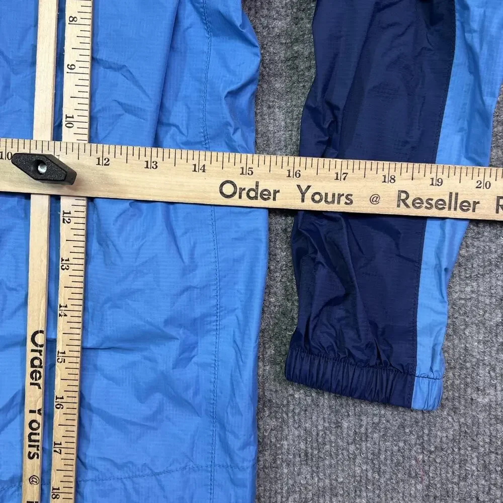 Marmot Jacket Kids XS Blue Colorblock Hooded Rain Coat Nylon Shell Lightweight